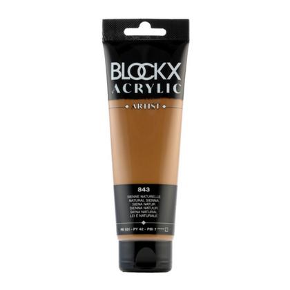 Краски акриловые "Blockx" 843 сиенна натуральная, 120 мл., туба