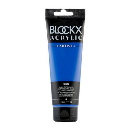 Краски акриловые "Blockx" 256 ультрамарин синий, 120 мл., туба