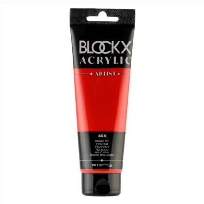 Краски акриловые "Blockx" 456 яркий красный, 120 мл., туба