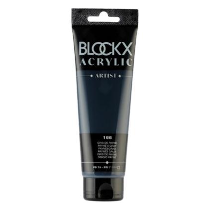 Краски акриловые "Blockx" 166 серый Пейна, 120 мл., туба