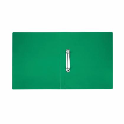 Папка на 2 кольца А4, 25 мм "СТАММ" пласт., зеленый