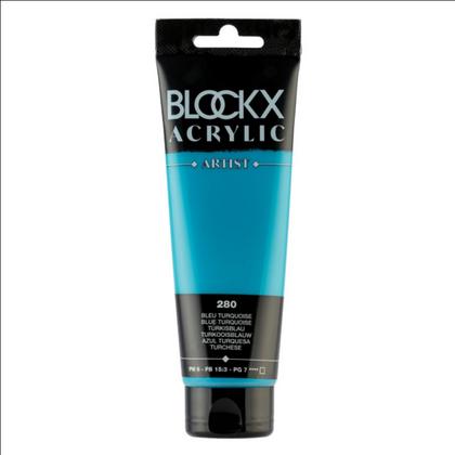 Краски акриловые "Blockx" 280 бирюзовый синий, 120 мл., туба