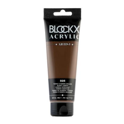 Краски акриловые "Blockx" 825 умбра жженая, 120 мл., туба