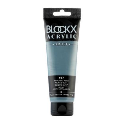 Краски акриловые "Blockx" 167 стальной металлик, 120 мл., туба