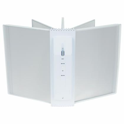 Стойка информац., настен., A4 "OfficeSpace" 10 демопанелей, белый