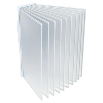 Стойка информац., настен., A4 "OfficeSpace" 10 демопанелей, белый