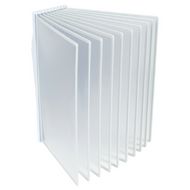 Стойка информац., настен., A4 "OfficeSpace" 10 демопанелей, белый