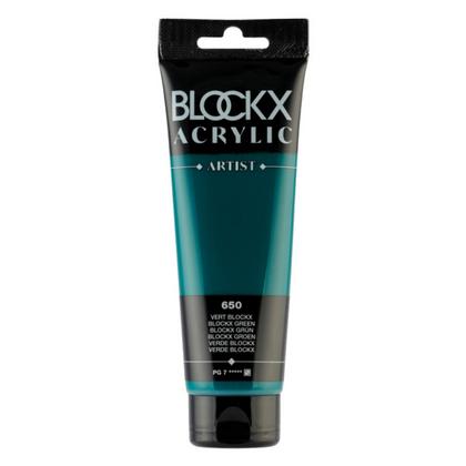 Краски акриловые "Blockx" 650 зеленый Блокс, 120 мл., туба