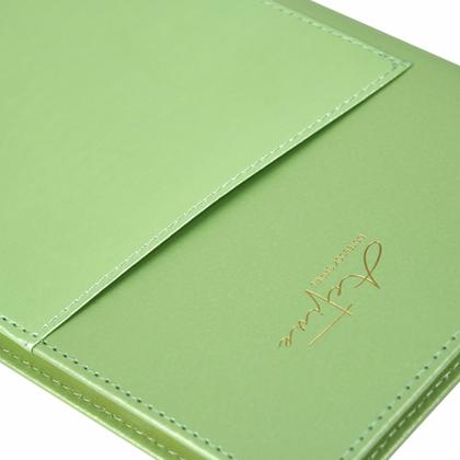 Блокнот А5 148*210 мм, 80 л., тонир., лин. "3223-10" тверд. обл. PVC, зеленый