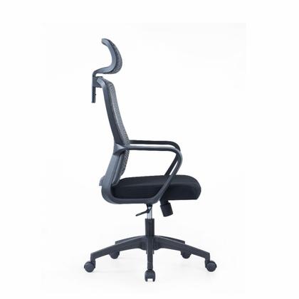 Кресло д/руководителя SitZone U-060A сетка/ткань, черный, крестов. пластик, 2 шт/упак