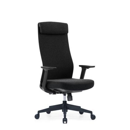 Кресло д/руководителя SitZone CH-366A-WB ткань, черный, крестов. пластик, регулир. подголов., регулир. подлокотн.