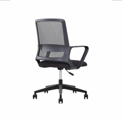 Кресло д/персонала SitZone U-0385 PL сетка/ткань, черный, крестов. пластик, 2 шт/упак