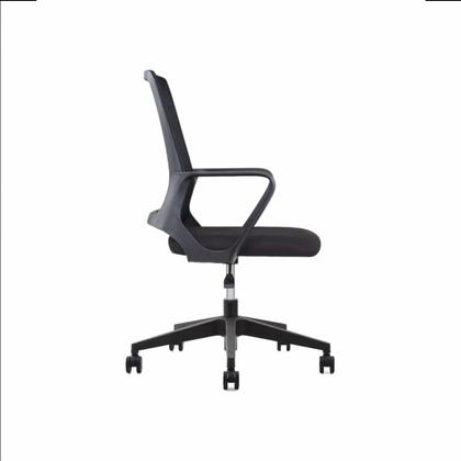 Кресло д/персонала SitZone U-0385 PL сетка/ткань, черный, крестов. пластик, 2 шт/упак