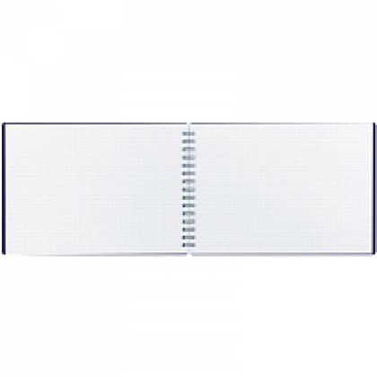 Блокнот А5 142*203 мм, 60 л., в клетку "BG Base" спираль сверху, обл. пласт., черный