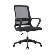 Кресло д/персонала SitZone U-0385 PL сетка/ткань, черный, крестов. пластик