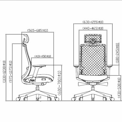 Кресло д/руководителя SitZone CH-312А сетка/ткань, черный, крестов. пластик, регулир. подголов., регулир. подлокотн., слайдер