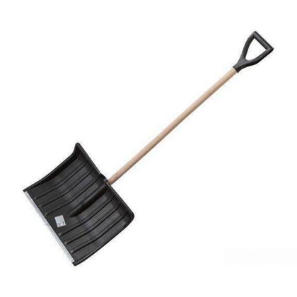 Лопата снеговая пластм. 335х500мм с черенком Крепышок