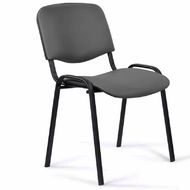 Стул д/посетителей ИЗО BL ткань, серый C-38