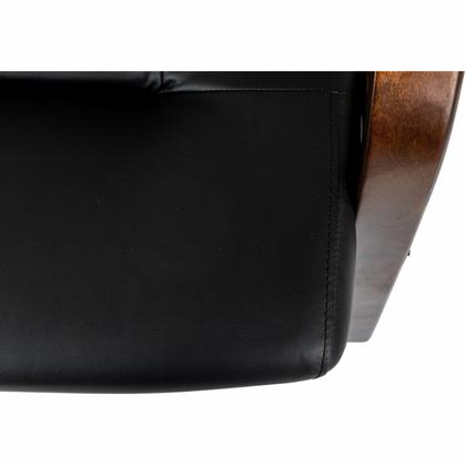 Кресло Бюрократ T-9928WALNUT-CF нат. кожа, черный, каркас дерево