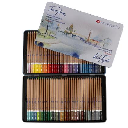 Карандаш акварельный "Белые ночи" набор 72 цв., в жестяном пенале