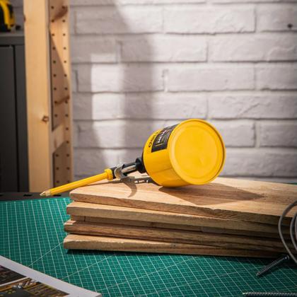 Масленка "Deli" 180 мл., метал., желтый, медный носик