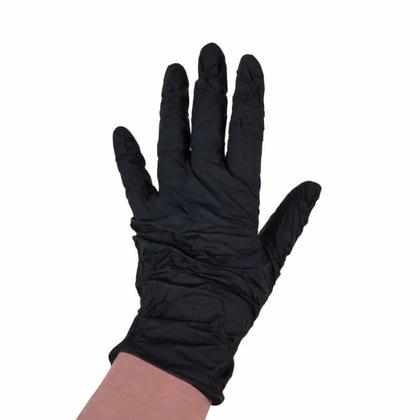 Перчатки нитриловые  неопудренные одноразовые  BVB, р-р M 100 шт./уп. черный