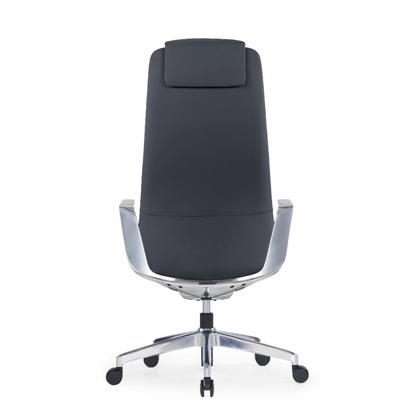 Кресло д/руководителя SitZone CH-515A нат. кожа, бежевый, крестов. алюминий