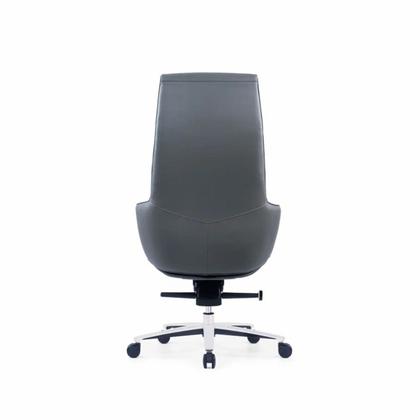 Кресло д/руководителя SitZone CH-500A нат. кожа, черный, крестов. алюминий