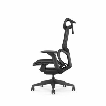 Кресло д/руководителя SitZone E-JX-001А сетка, черный, крестов. пластик, регулир. подголов., регулир. подлокотн., слайдер