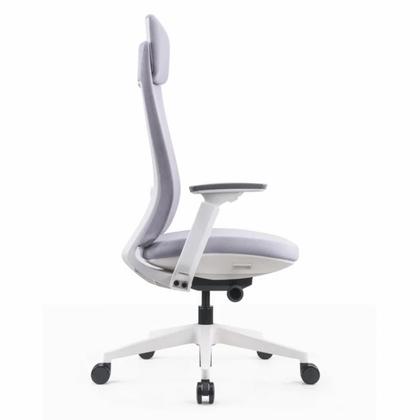 Кресло д/руководителя SitZone E-VL002A сетка/ткань, черный, крестов. пластик, регулир. подголов., регулир. подлокотн., слайдер