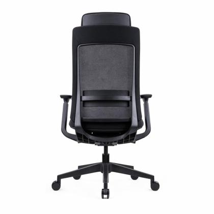 Кресло д/руководителя SitZone E-VL002A сетка/ткань, черный, крестов. пластик, регулир. подголов., регулир. подлокотн., слайдер