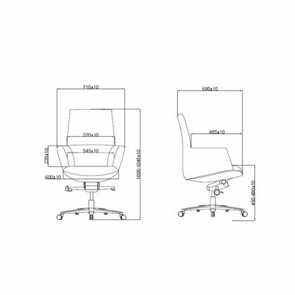 Кресло д/руководителя SitZone CH-500B нат. кожа, белый, крестов. алюминий