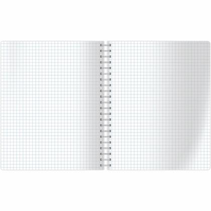 Тетрадь А4 96 л., клет. "Flower story" спираль сбоку, обл. карт., ассорти