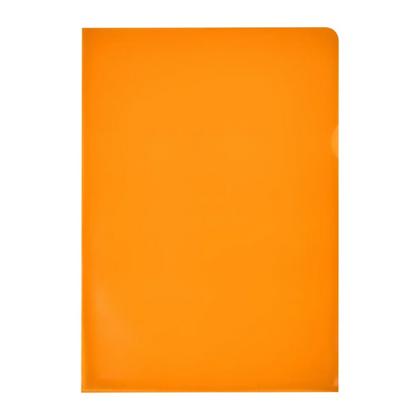 Папка уголок А4, 115 мк. "Inter-folia" оранжевый