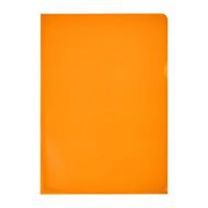 Папка уголок А4, 115 мк. "Inter-folia" оранжевый