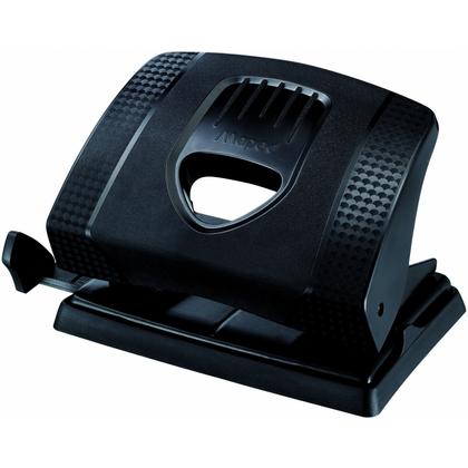 Дырокол 10/12 л. "Essentials Green" лин., черный