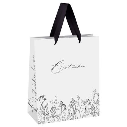 Пакет подарочный 18*23*10 см "Best wishes", ламинированный