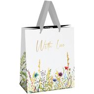 Пакет подарочный 18*23*10 см "With love", ламинированный