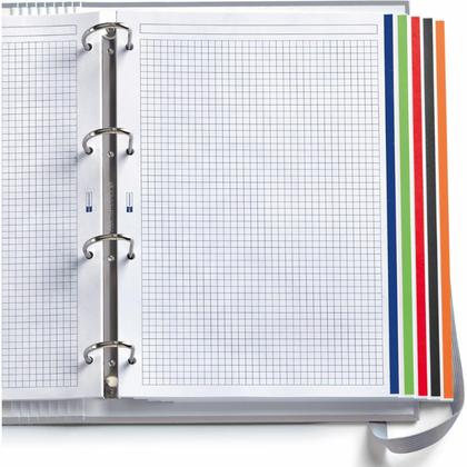 Тетрадь А4 210*297 мм, 100 л., в клетку "Miquelrius" на кольцах, сменный блок, хаки
