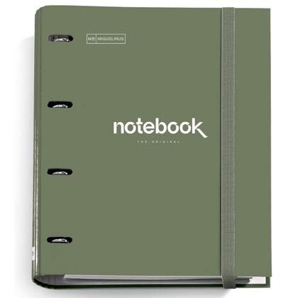 Тетрадь А4 210*297 мм, 100 л., в клетку "Miquelrius" на кольцах, сменный блок, хаки