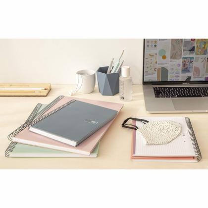 Тетрадь А4 210*297 мм, 80 л., в клетку "Miquelrius Ocean" спираль сбоку, обл. карт., синий