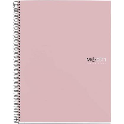 Тетрадь А4 210*297 мм, 80 л., в клетку "Miquelrius Sand" спираль сбоку, обл. карт., розовый