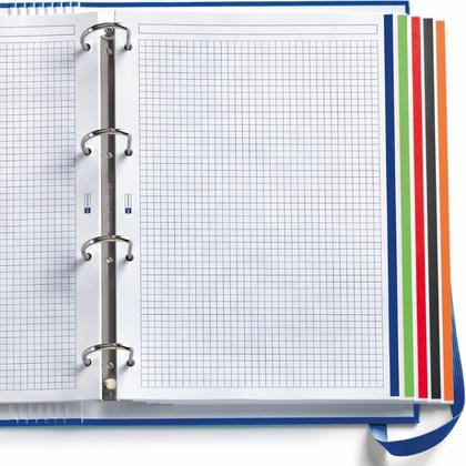 Тетрадь А4 210*297 мм, 100 л., в клетку "Emotions" на кольцах, сменный блок, т.-синий