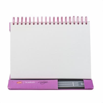 Скетчбук для акварели "Ладога" 17,5*25 см, 300 г/м2, 20 л., синий, настольный, среднее зерно