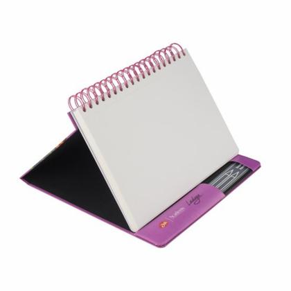 Скетчбук для акварели "Ладога" 17,5*25 см, 300 г/м2, 20 л., синий, настольный, среднее зерно