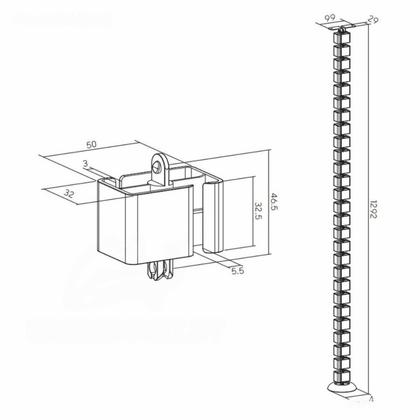 Органайзер кольцевой Ergo Cabel R WHITE, белый