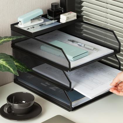 Модуль горизонтальный "Deli PB260" на 4 лотка, черная сетка