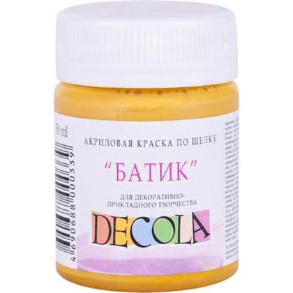 Краска акриловая по шелку перламутровая "Декола" 206 охра светлая, 50 мл., банка