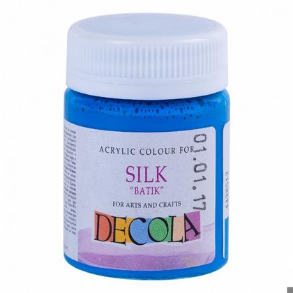 Краска акриловая по шелку перламутровая "Декола" 512 небесно-голубая, 50 мл., банка