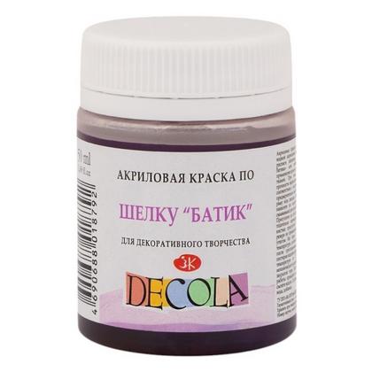 Краска акриловая по шелку перламутровая "Декола" 624 слива, 50 мл., банка